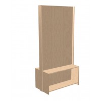 Free-standing Office Partition - Double Sided Open Shelves